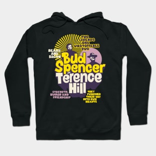 Nostalgic Tribute to Bud Spencer and Terence Hill - Iconic Duo Illustration Hoodie